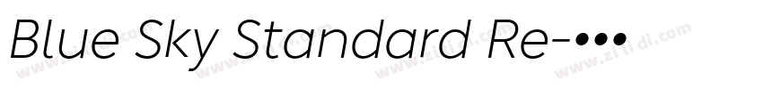 Blue Sky Standard Re字体转换
